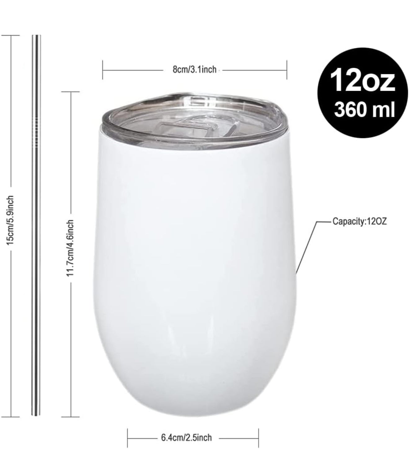 🥤✨ VASO TÉRMICO PARA SUBLIMACIÓN 12oz (350ml) ✨🥤 (Cod.-004)
💰RD$495