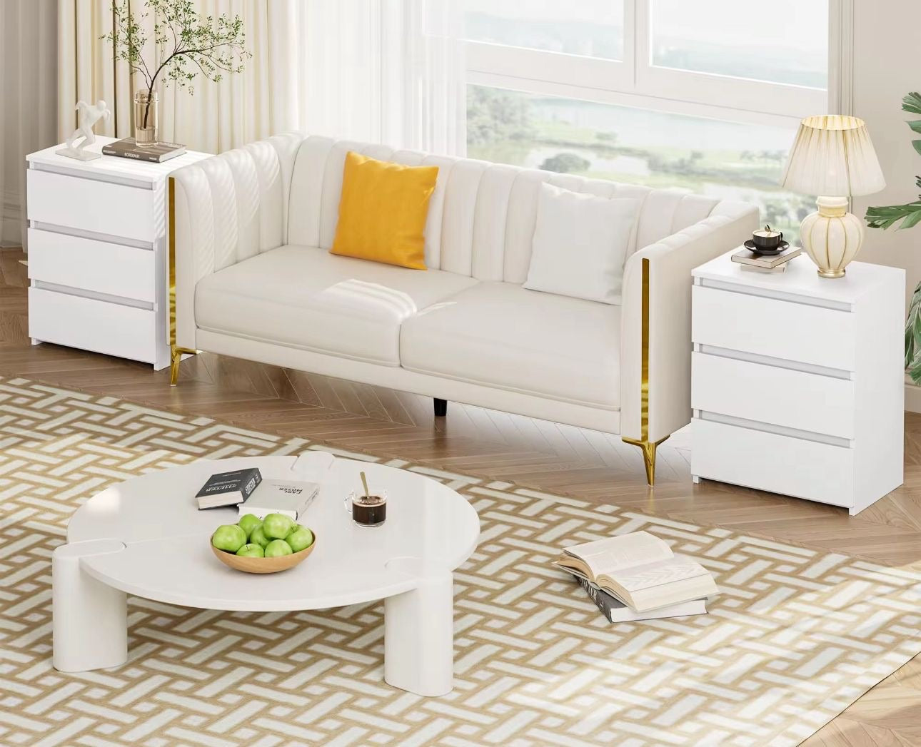 🛏️ Mesita de Noche de Madera Blanca – Elegancia y Funcionalidad en Cada Rincón
(Cod.283275)