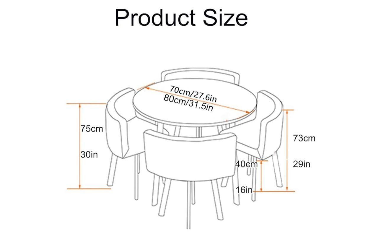 🍷✨ Set de Comedor Redondo Moderno 4 Plazas ✨🍷 (Cod.Y-402)