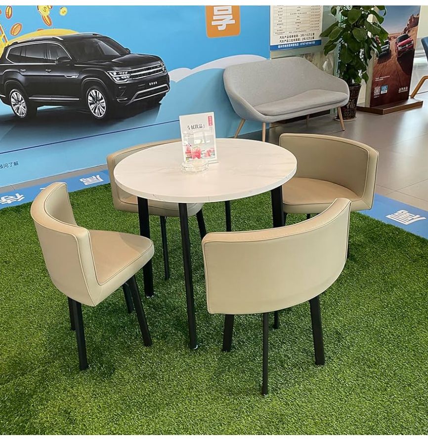 🍷✨ Set de Comedor Redondo Moderno 4 Plazas ✨🍷 (Cod.Y-402)