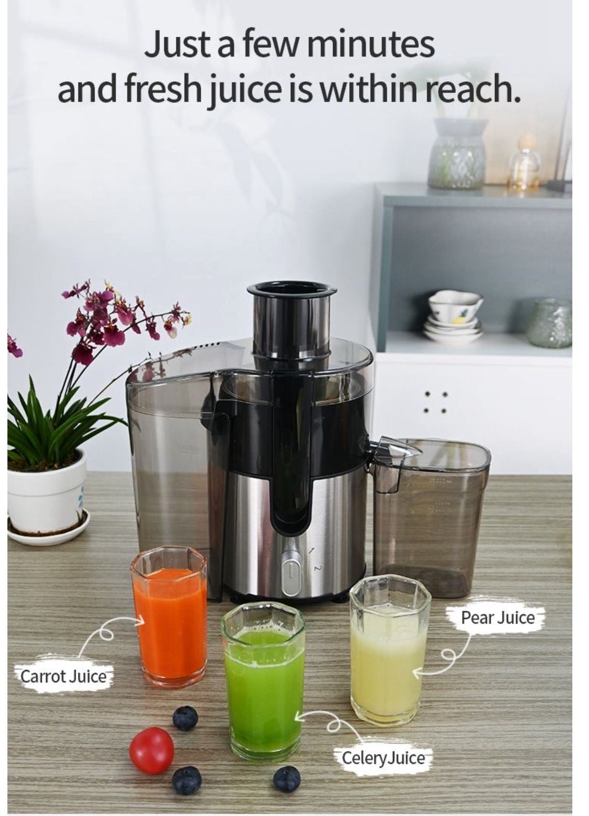 Extractor de Jugos, Licuadora, Molinillo, Moledor de Carnes -850W- (4 en 1) (Cod.808)