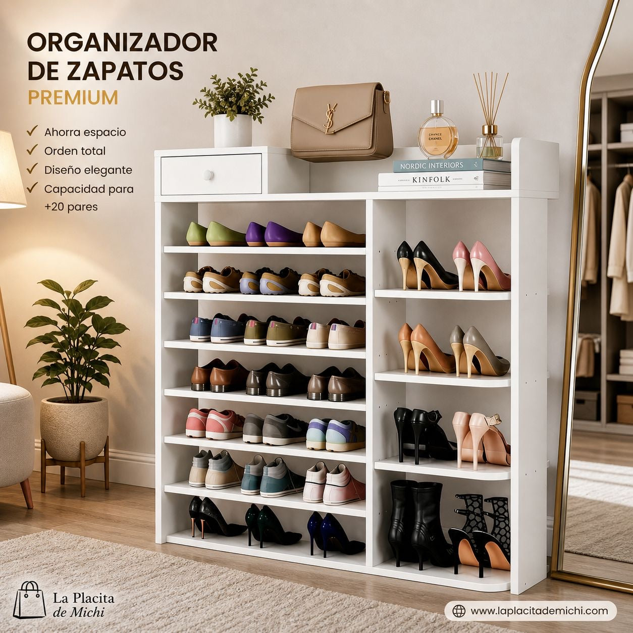 ✨👠 ORGANIZADOR DE ZAPATOS PREMIUM – MÁS ORDEN, MÁS ESPACIO EN TU VIDA 👠✨(Cod. 72801)
💰RD$3,495