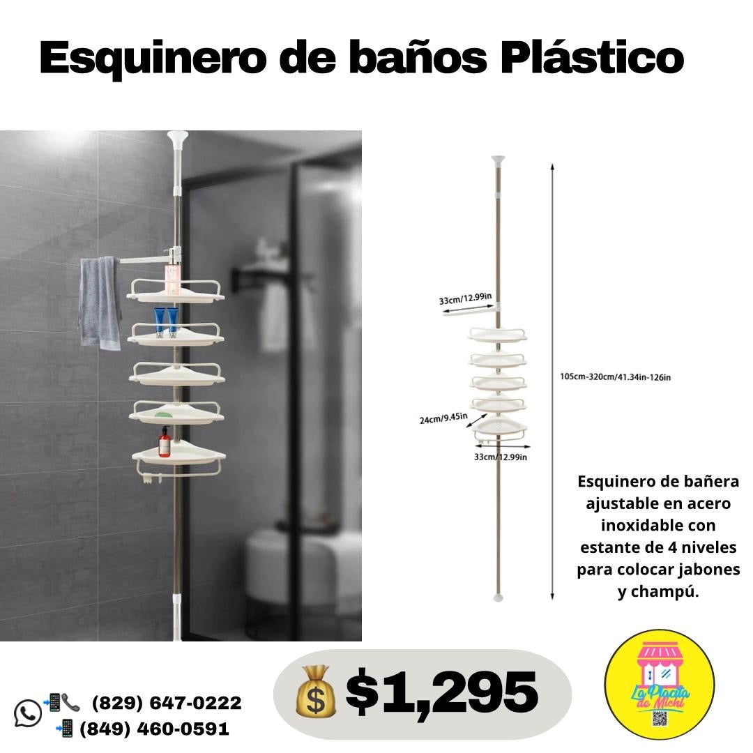 🚿 Organizador Esquinero Extensible para Ducha
✨ (Cod. SH-202)
💰RD$1,295