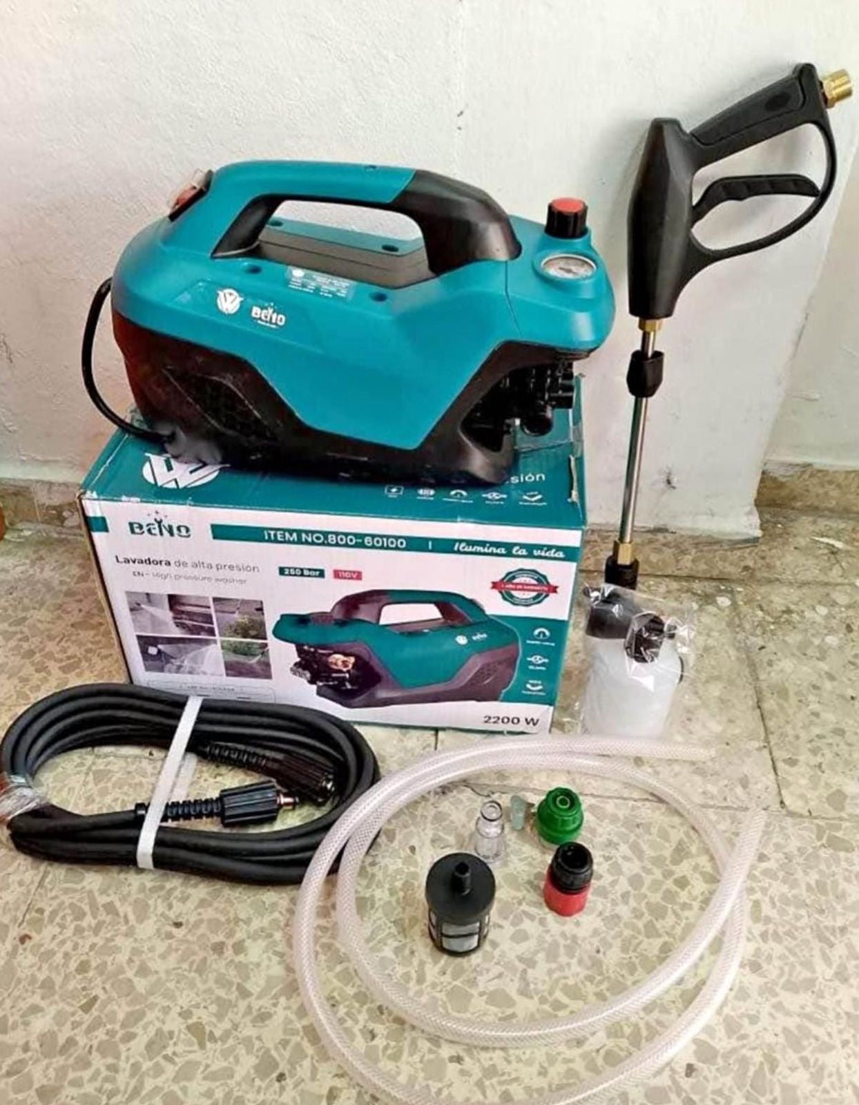 💦 LAVADORA DE ALTA PRESIÓN – 2200W (Cod.800-60100)