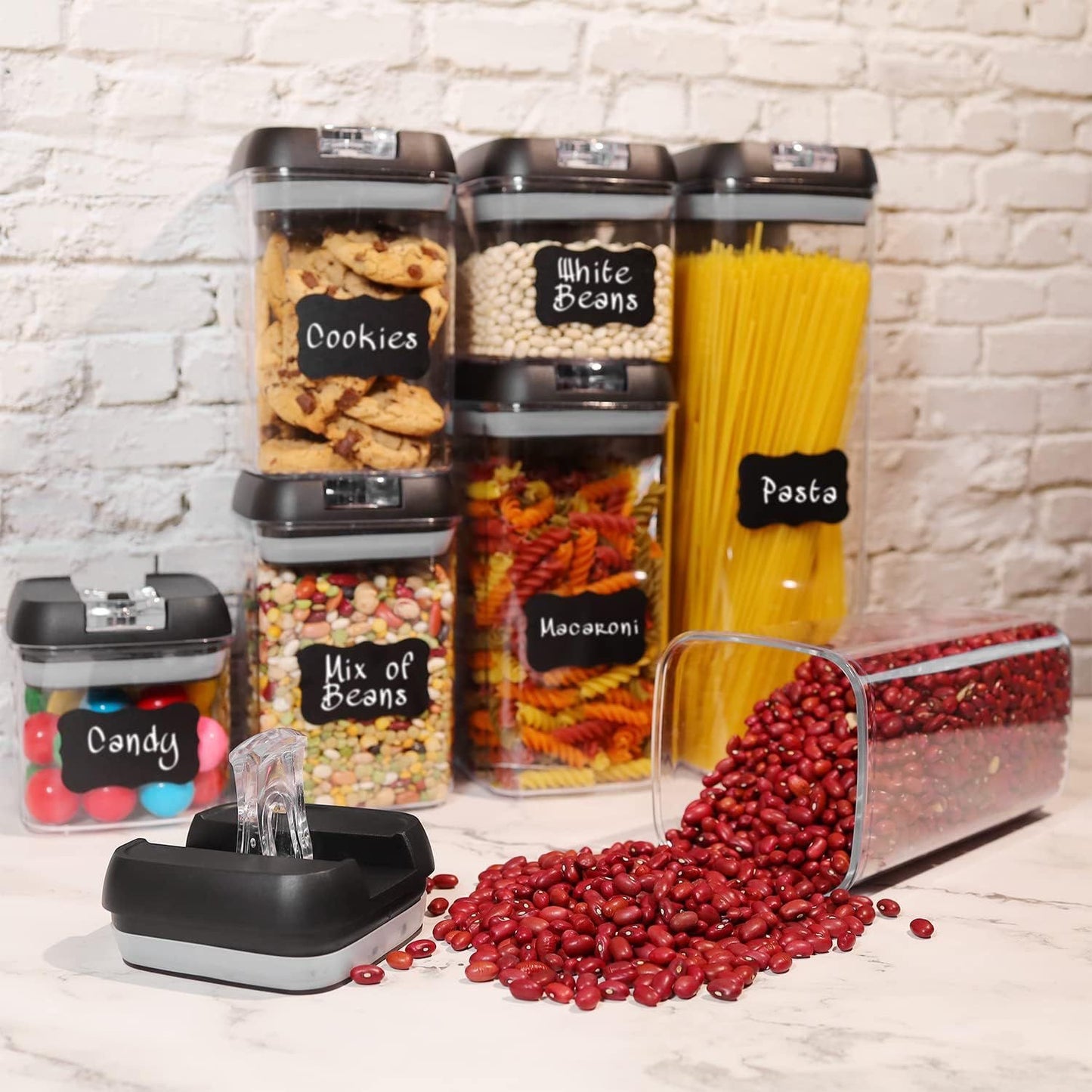 🥳✨ Set de Envases Organizadores Herméticos 7 en 1 ✨🥳
¡Despídete del desorden en tu cocina y mantén tus alimentos siempre frescos! 🥖🍪🍬