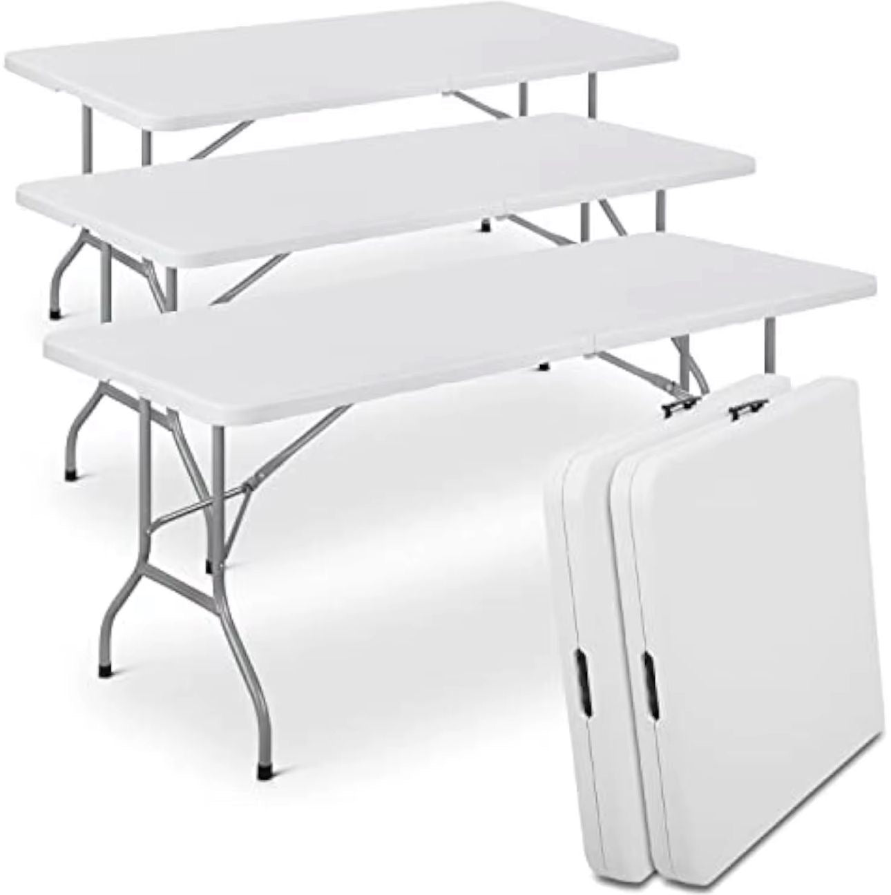 Mesa Plástica Plegable Rectangular (1.5m) (77 x 71*7.5 cm)