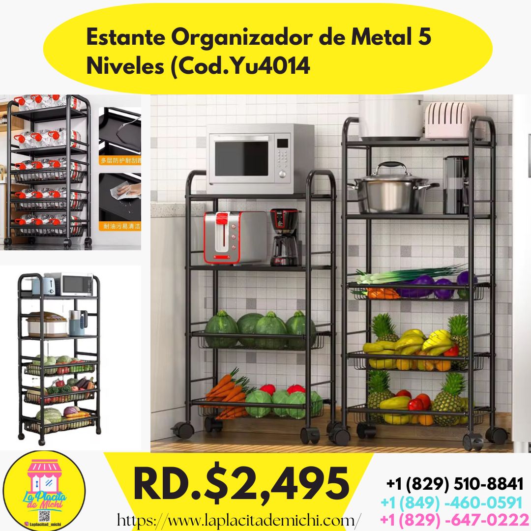 Estante Organizador de Metal 5 Niveles (Cod.Yu4014