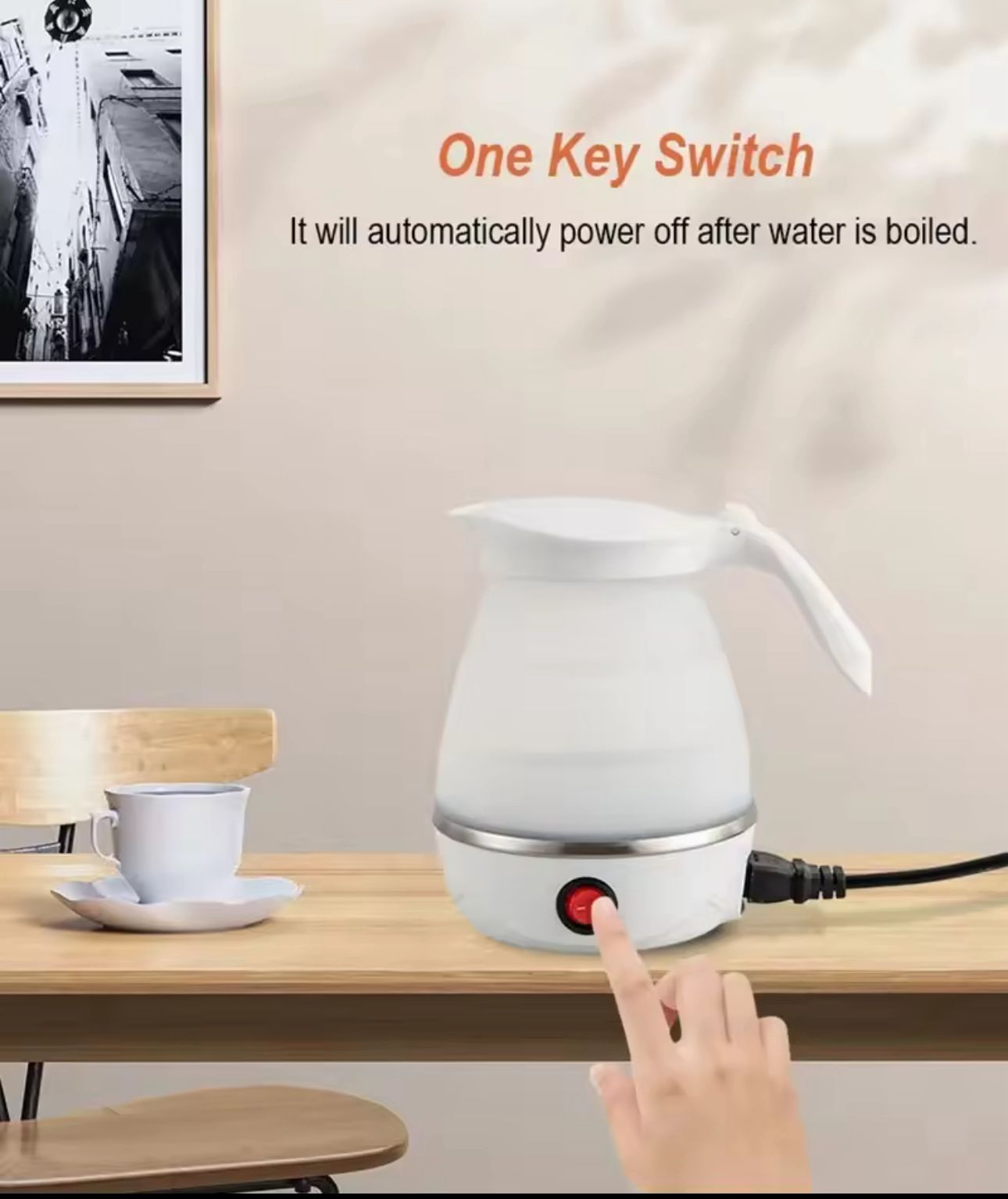 🔥🚿 Hervidor Eléctrico Plegable de Viaje – 600W / 600ml (Cod.2008)