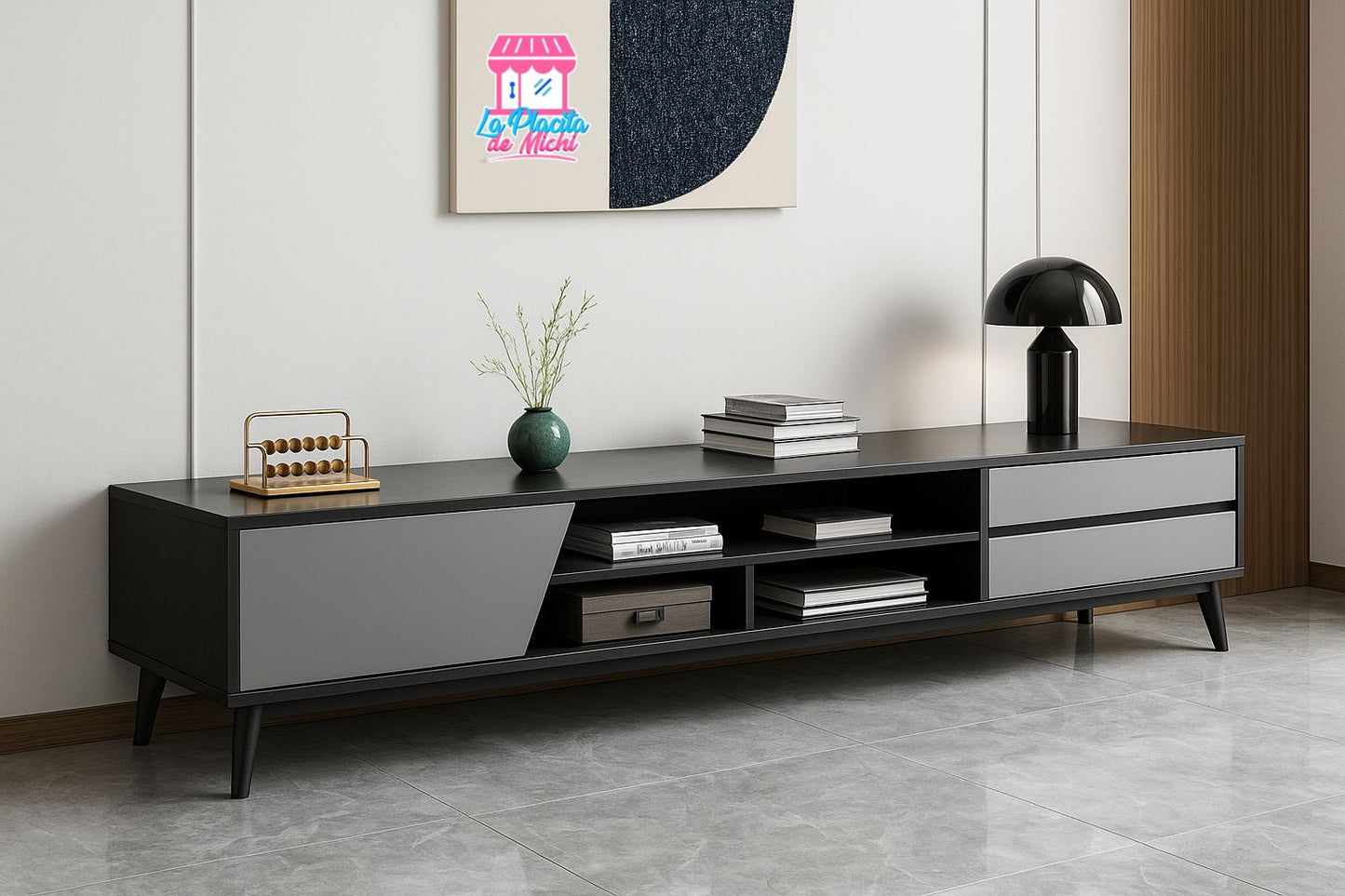 Mueble de TV Minimalista de Lujo –140x30x40cm (Cod.101)