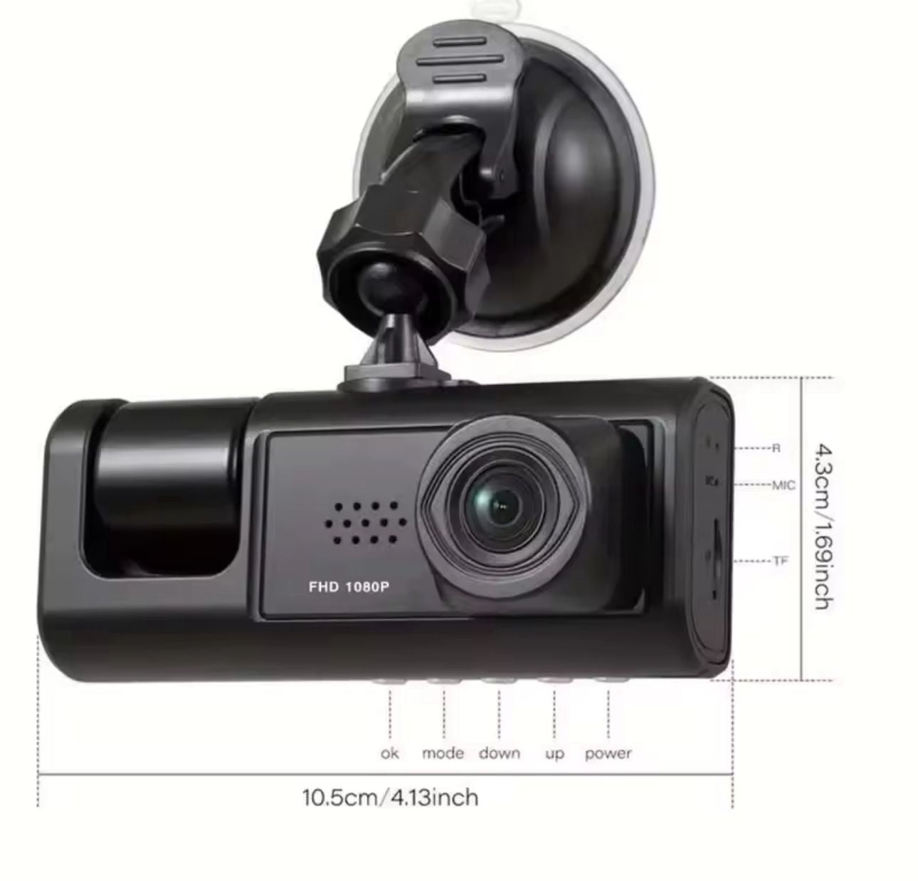 🚗💥 ¡Protege tu vehículo con esta Dashcam 1080P HD de 3 lentes! (wifi)
(Cod.1080)