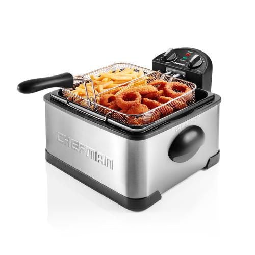 Freidora De Acero Inoxidable Eléctrica Chefman XL 4,3 L
