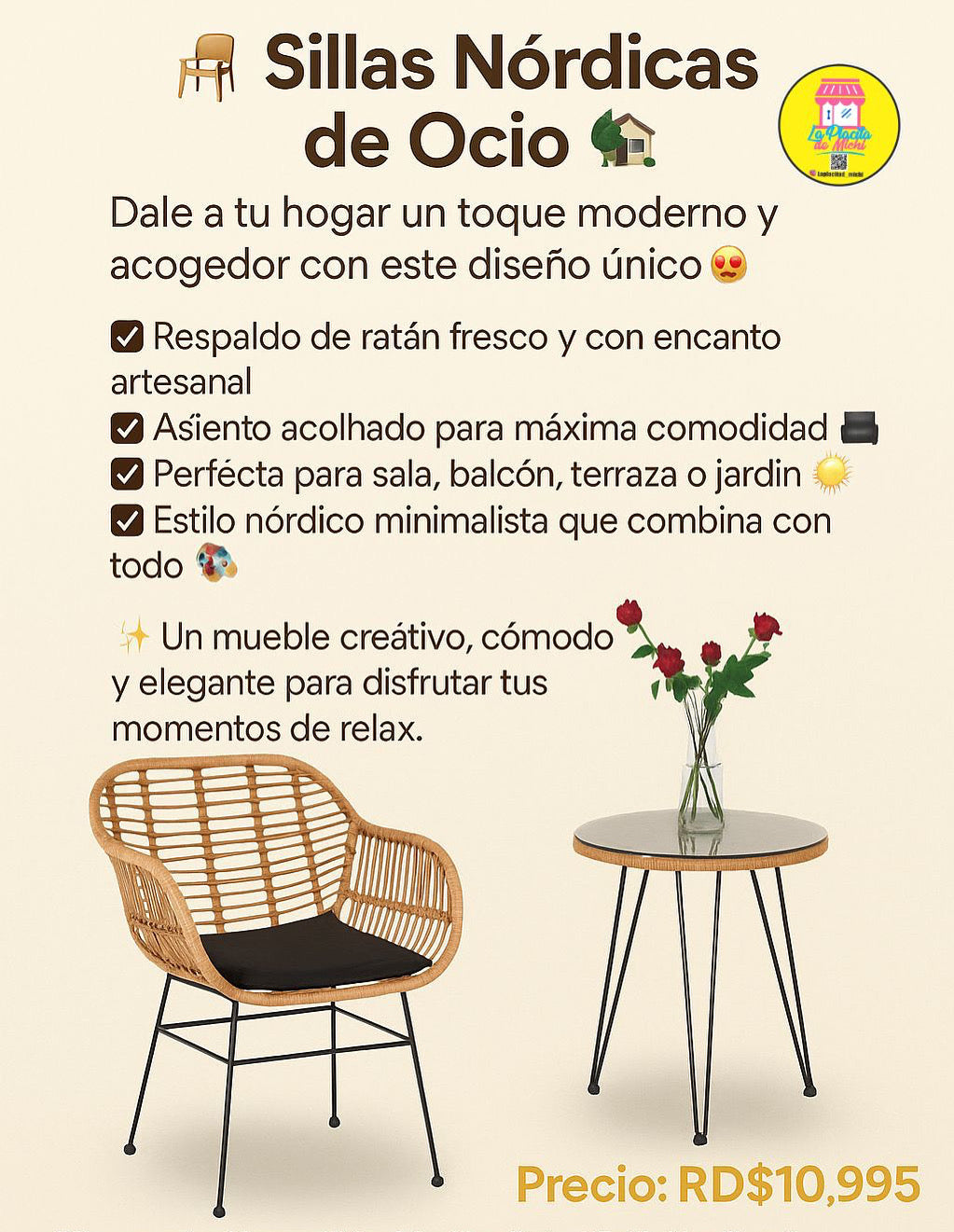 🪑✨ Sillas Nórdicas de Ocio 🌿🏡 (Cod.11)