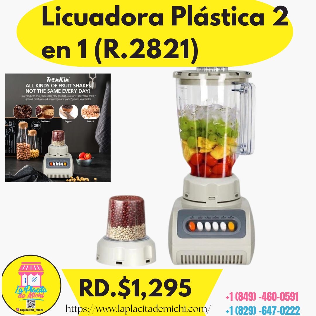 Licuadora Plástica 2 en 1 (R.2821)