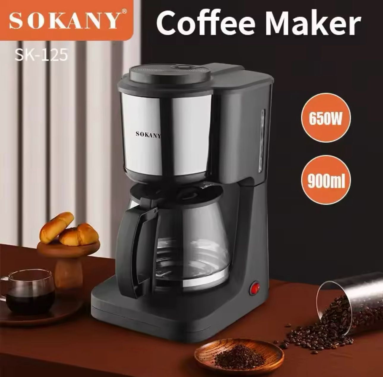 Cafetera Eléctrica *SOKANY*(Cod.SK-125)