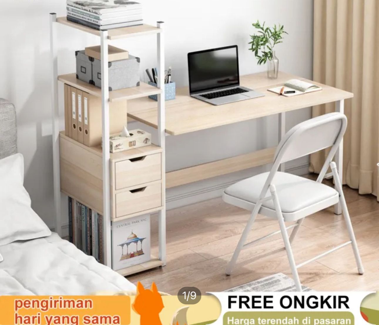 🪑✨ Mesa Escritorio + Estante Multifuncional ✨🪑 (Amarillo)
(Cod. 88003)
💰 RD$2,995