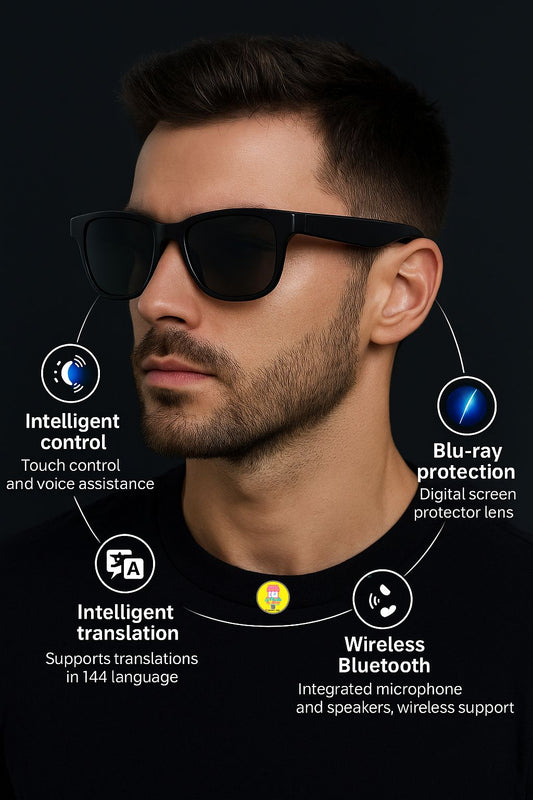 🕶️✨ Gafas Inteligentes con Bluetooth + Traducción en Tiempo Real con IA
(Cod.xg88)