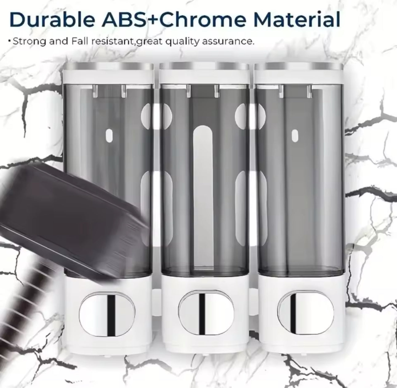 Juego de Dispensador de jabón, Shampoo, Rinse (3 en 1)