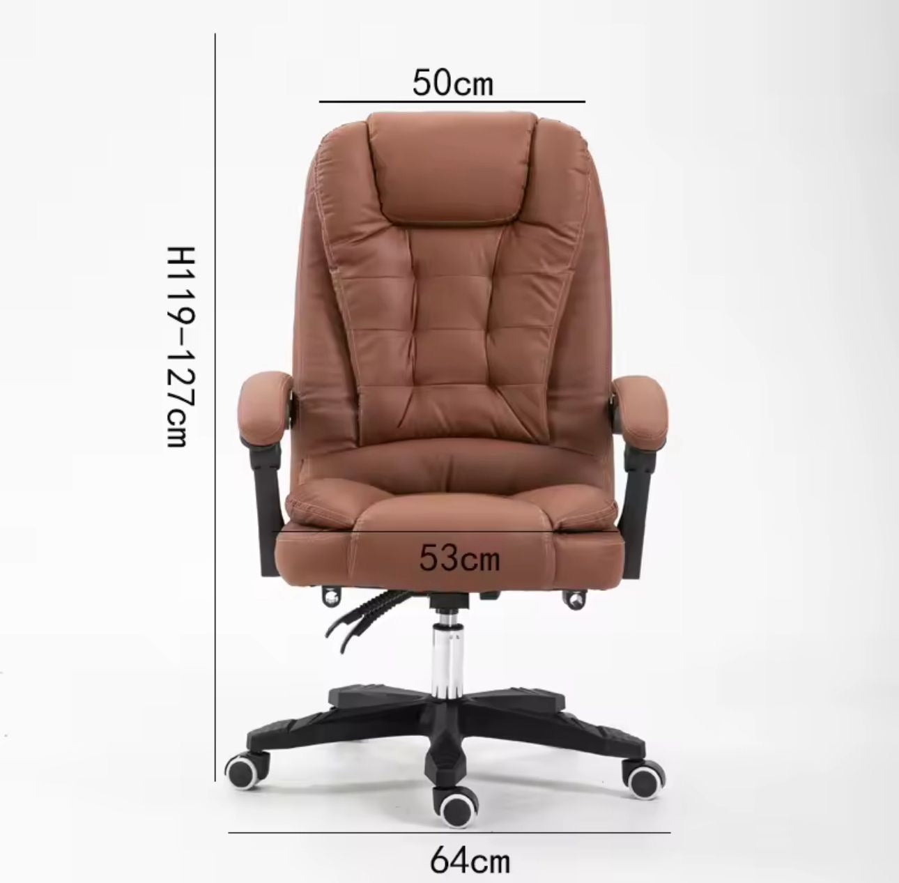 🟤 Silla Ejecutiva con Masajeador y Reposapiés (Color Marrón)