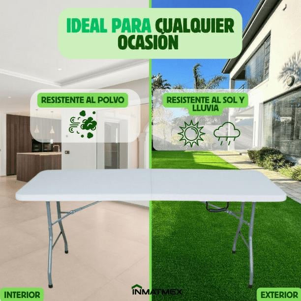 🪑 MESA PLEGABLE 1.8 METROS – RESISTENTE Y FUNCIONAL (Cod.1110)

💰 RD$3,195