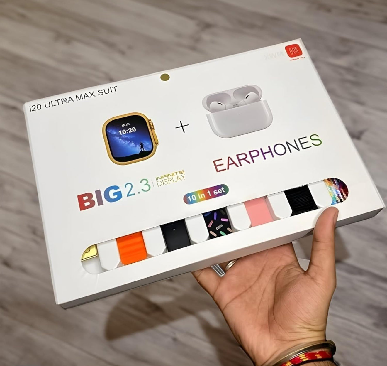 Reloj i20 Ultra + Earphones y 7 correas