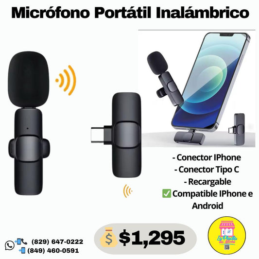 Micrófono Portátil Inalámbrico