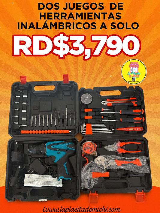 ✨🔧 ¡La combinación perfecta para tu hogar y taller! 🔧✨

Taladro Destornillador 12V con Estuche y Herramientas (Cod.jvm-57)+ 🔧 Set de Herramientas Multifuncional de 19 Piezas – Ideal para el Hogar y Oficina 🔧(Cod.88019)
