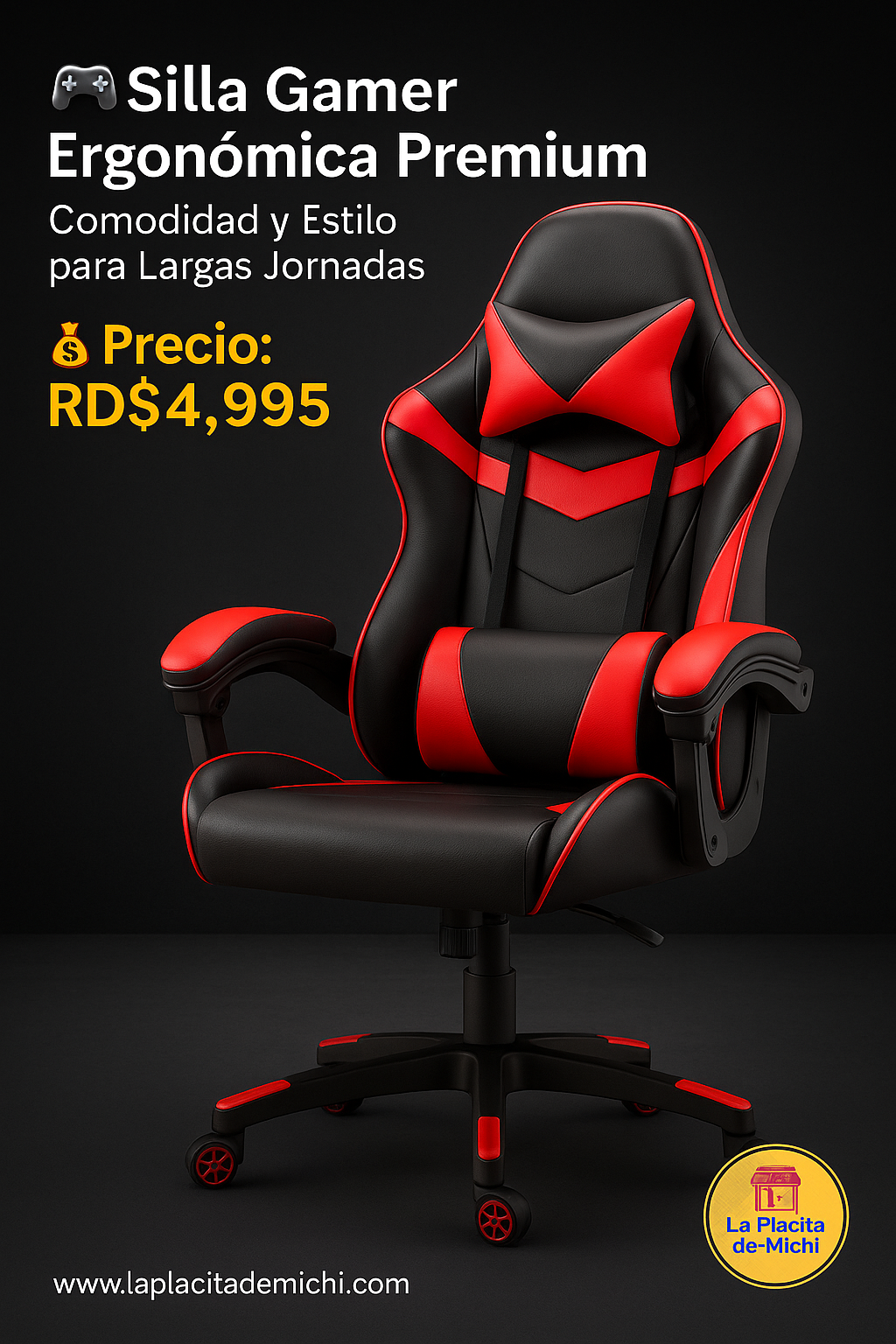 🔥 COMBO SETUP GAMER PRO – RENDIMIENTO SIN COMPROMISOS 🔥

🖥️ Escritorio Gamer en Forma de L – Negro/Rojo (Cod. 88333-3) + Silla Gamer 

💰RD$8,995