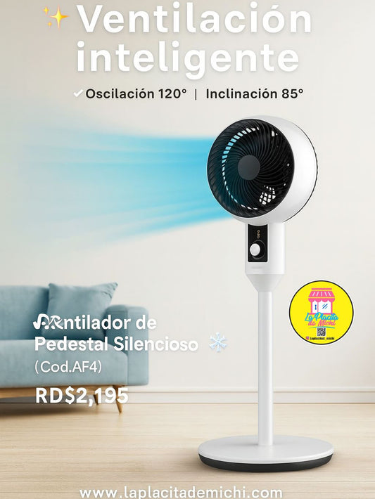 ✨ Ventilación inteligente
✅ Oscilación 120° | Inclinación 85°

❄️✨ Ventilador de Pedestal Silencioso ✨❄️ (Cod.AF4)