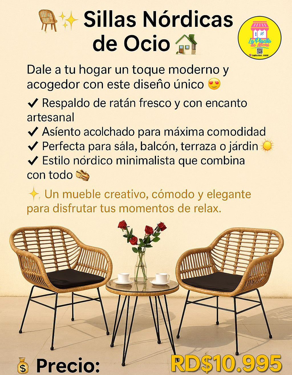 🪑✨ Sillas Nórdicas de Ocio 🌿🏡 (Cod.11)