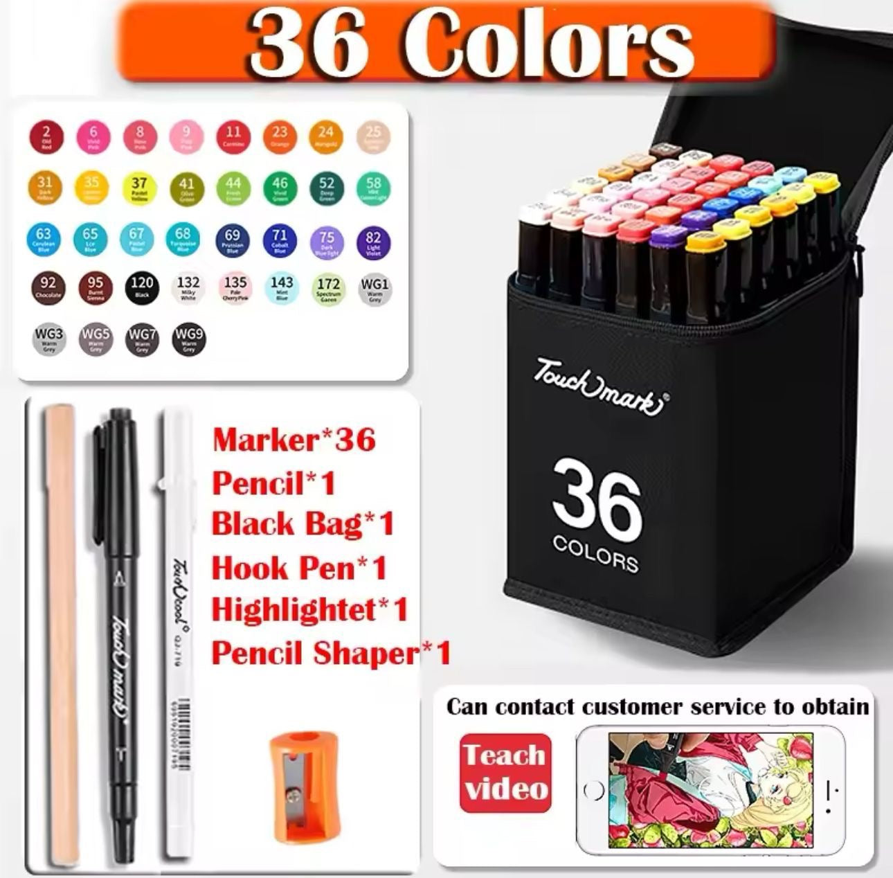 Estuche de (36 Colores Doble Punta)