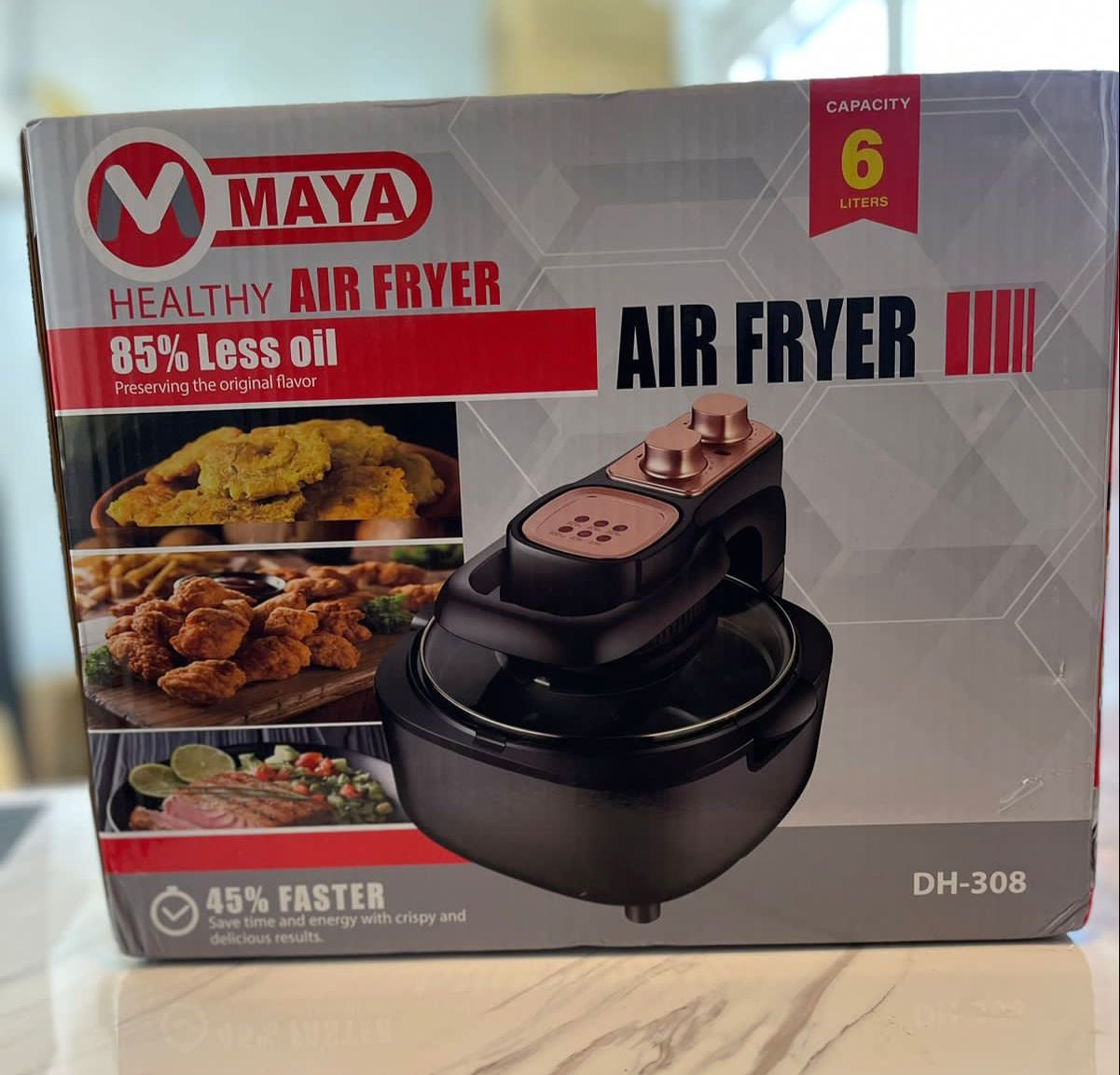 Freidora de Aire 6 Litros Manual (Cod. DH-308)