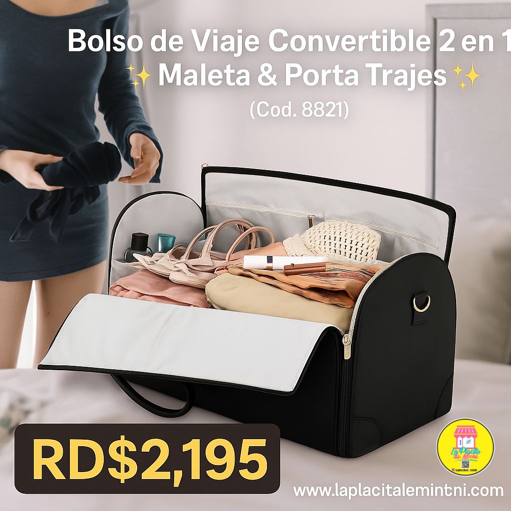 👜✨ Bolso de Viaje Convertible 2 en 1 – Maleta & Porta Trajes ✨👜
(Cod. 8821)