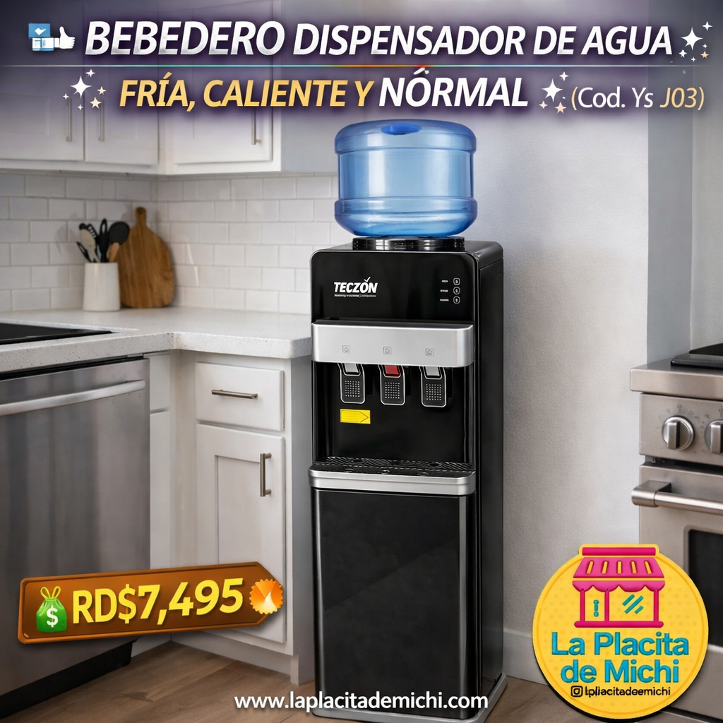 🚰✨ BEBEDERO DISPENSADOR DE AGUA – FRÍA, CALIENTE Y NORMAL ✨🚰 (Cod. Ys J03)

💰RD$7,495