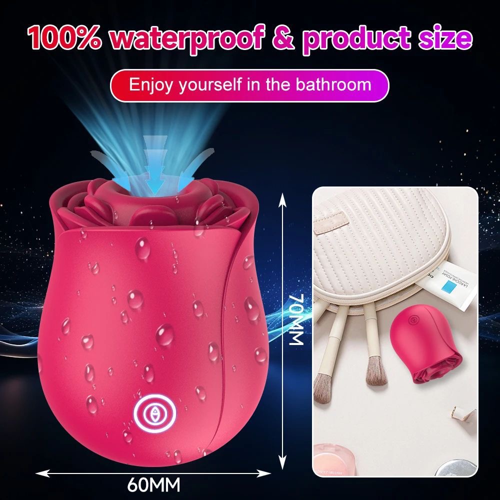 Vibrador Succionador Recargable Tipo Flor 🌹