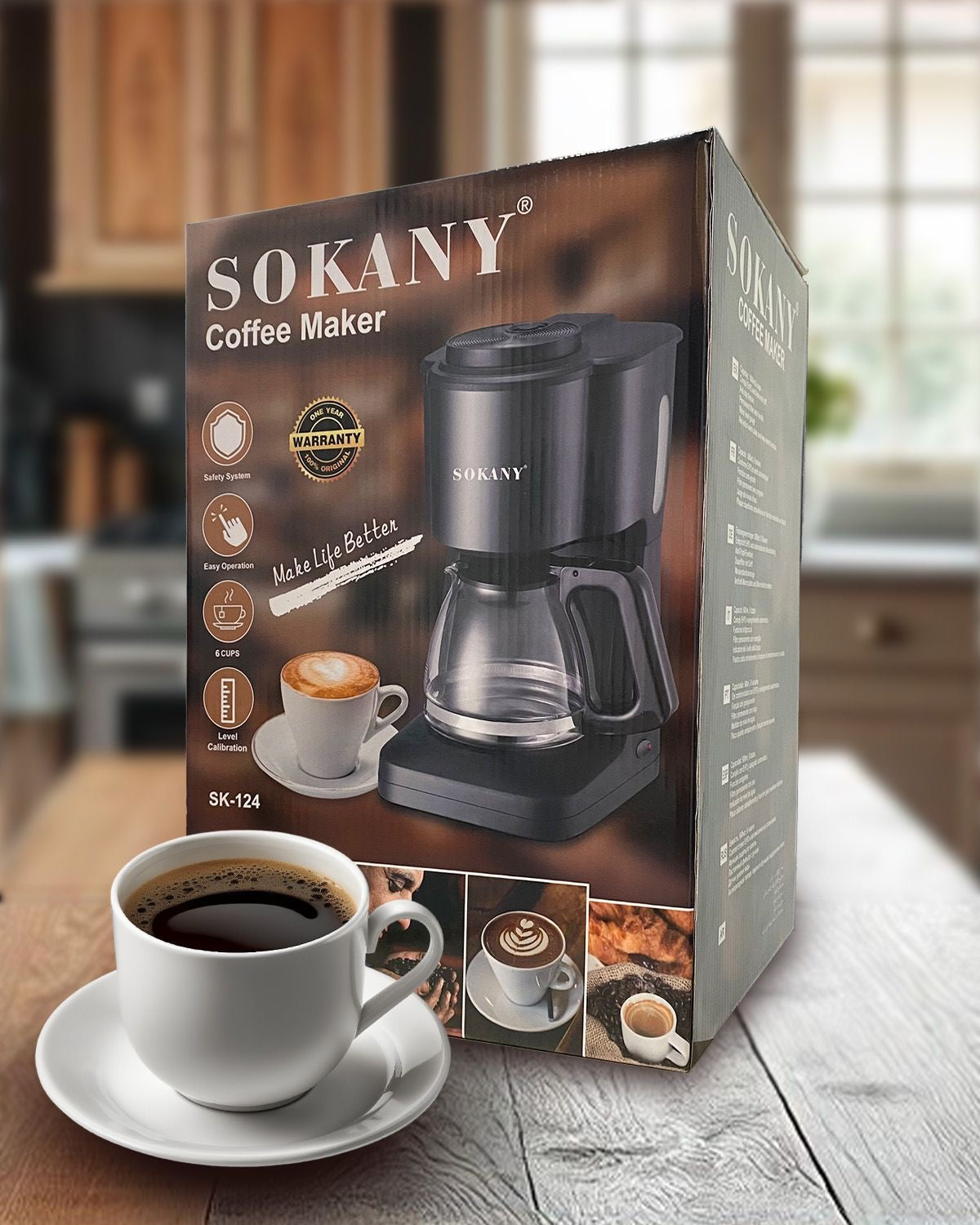 ☕ Cafetera Eléctrica Sokany SK-124 (750ml / 6 Tazas)

💰 Precio: RD$1,795