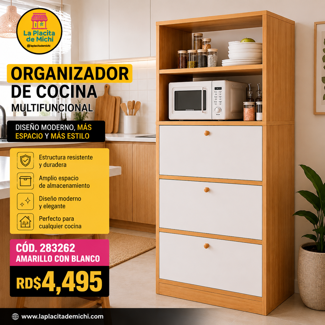 🍽️✨ ORGANIZADOR DE COCINA MULTIFUNCIONAL PREMIUM – DISEÑO MODERNO, MÁS ESPACIO Y MÁS ESTILO ✨🍽️

🆔 Cod. 283262 Amarillo con Blanco

💰 RD$4,495