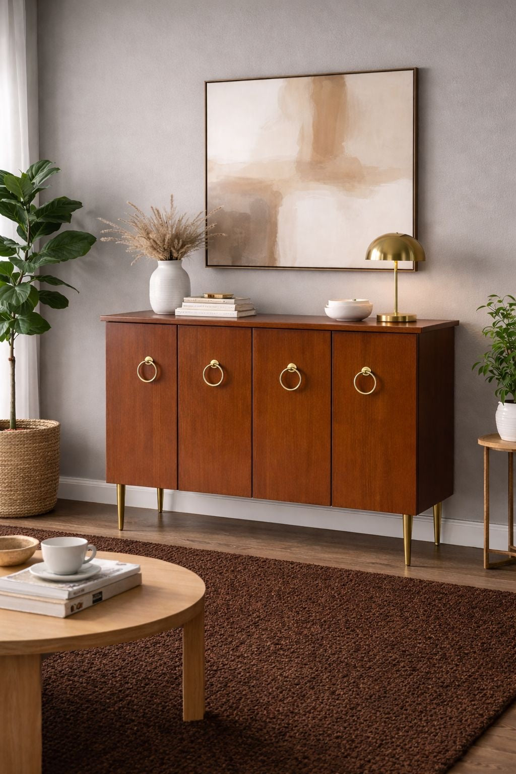 ✨ CREDENZA / GABINETE AUXILIAR MODERNO – 4 PUERTAS ✨ (Cod. 7203-6 MARRÓN)

💰RD$5,495
