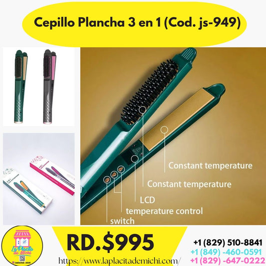 Cepillo Plancha 3 en 1 (Cod. js-949)