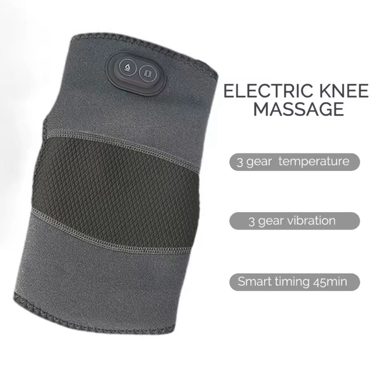 Masajeador Eléctrico de Rodilla con Correa de Soporte y Vibración (Cod.-94)