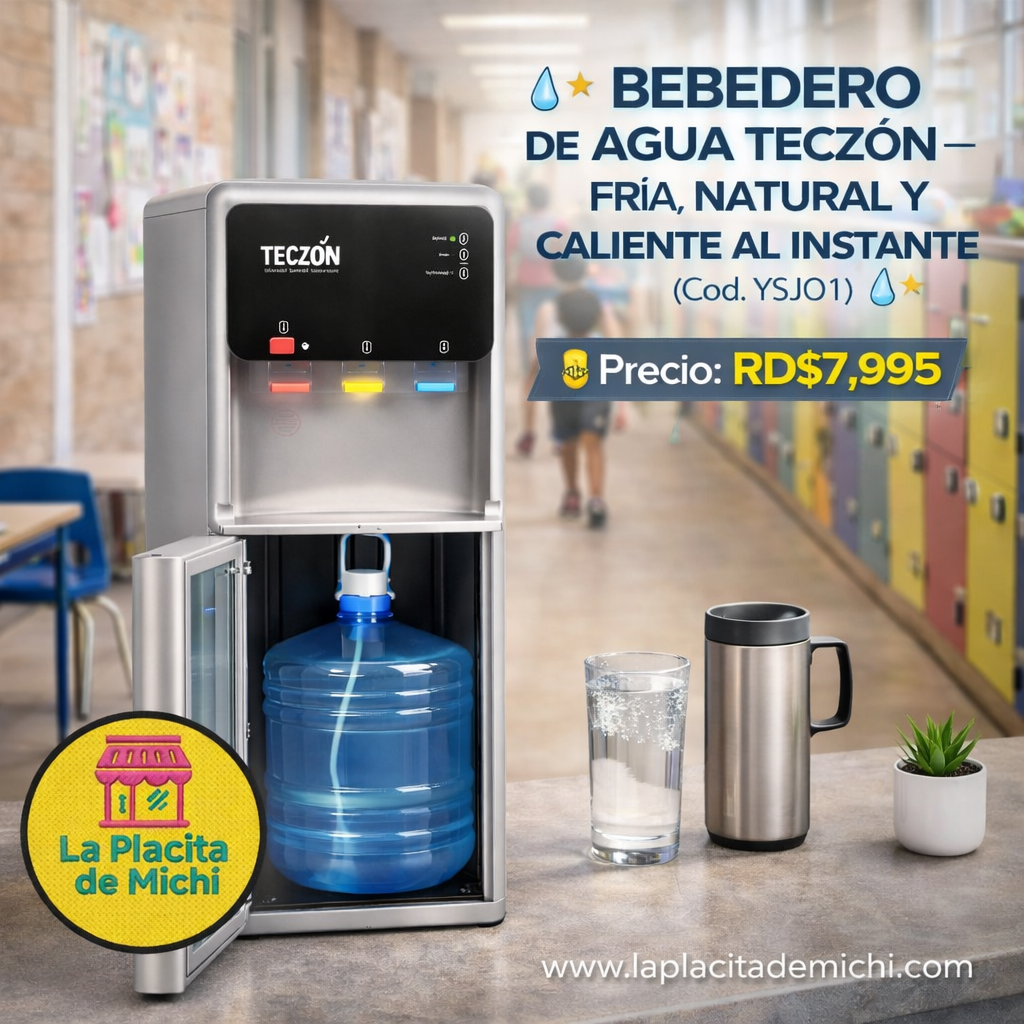 💧✨ BEBEDERO DE AGUA TECZÓN – FRÍA, NATURAL Y CALIENTE AL INSTANTE ✨💧(Cod.YSJ01)

💰 Precio: RD$7,995
