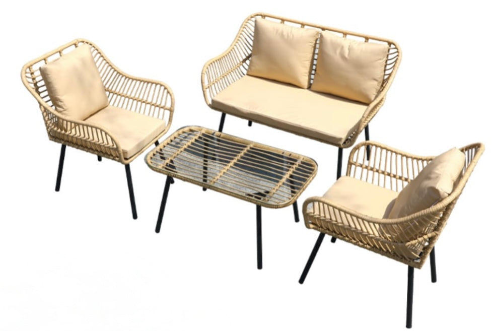 🛋️✨ Juego de Sofás de 4 Piezas para Jardín ✨🛋️ (cod.4)