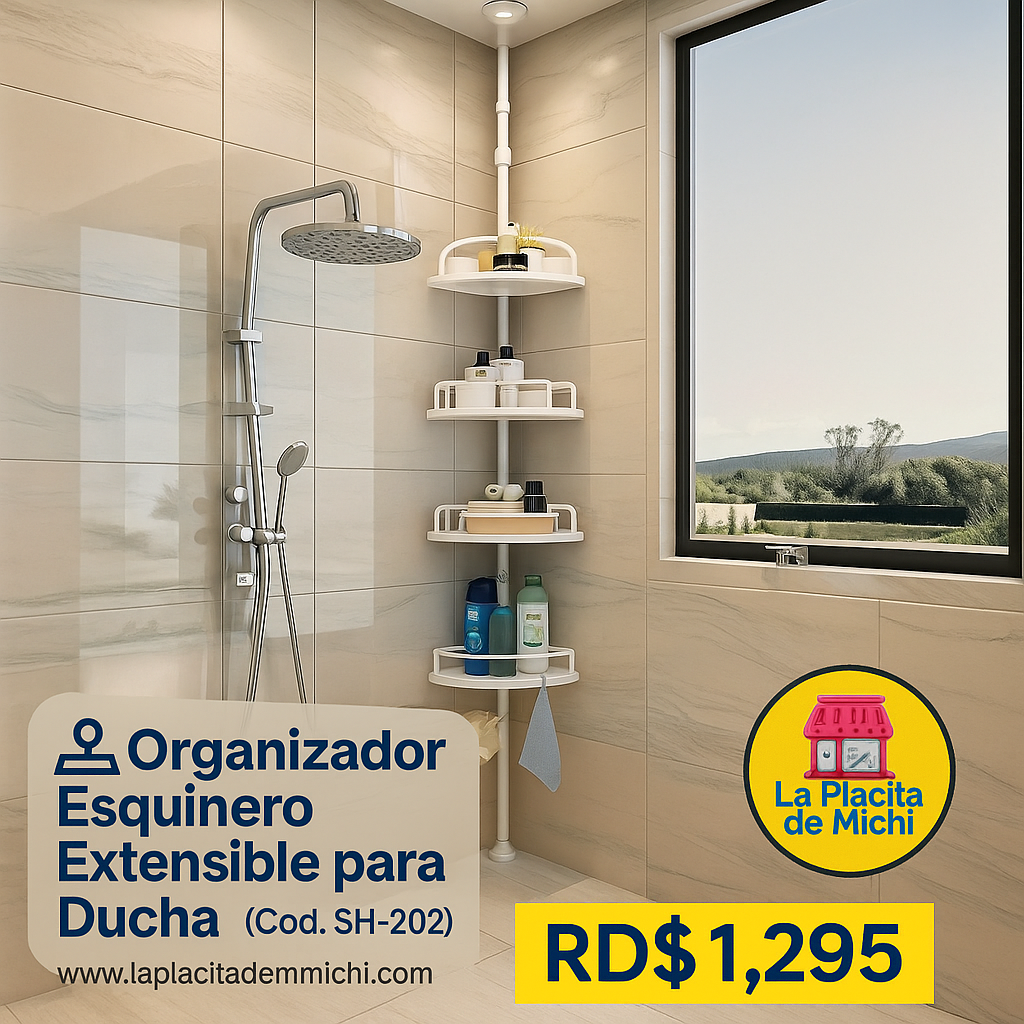 🚿 Organizador Esquinero Extensible para Ducha
✨ (Cod. SH-202)

💰RD$1,295