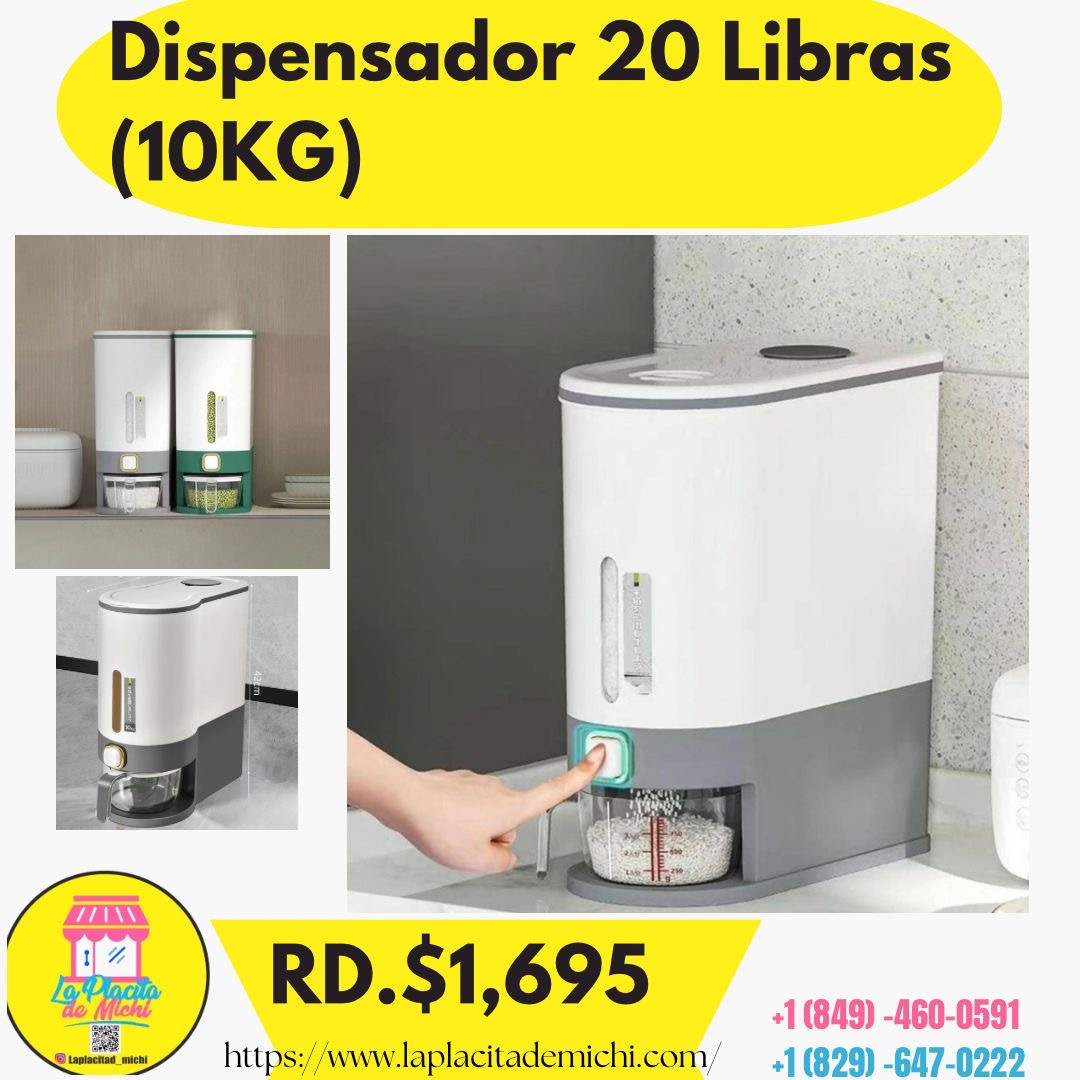 Dispensador de Arroz 20 Libras (10KG)
💰RD$1,695