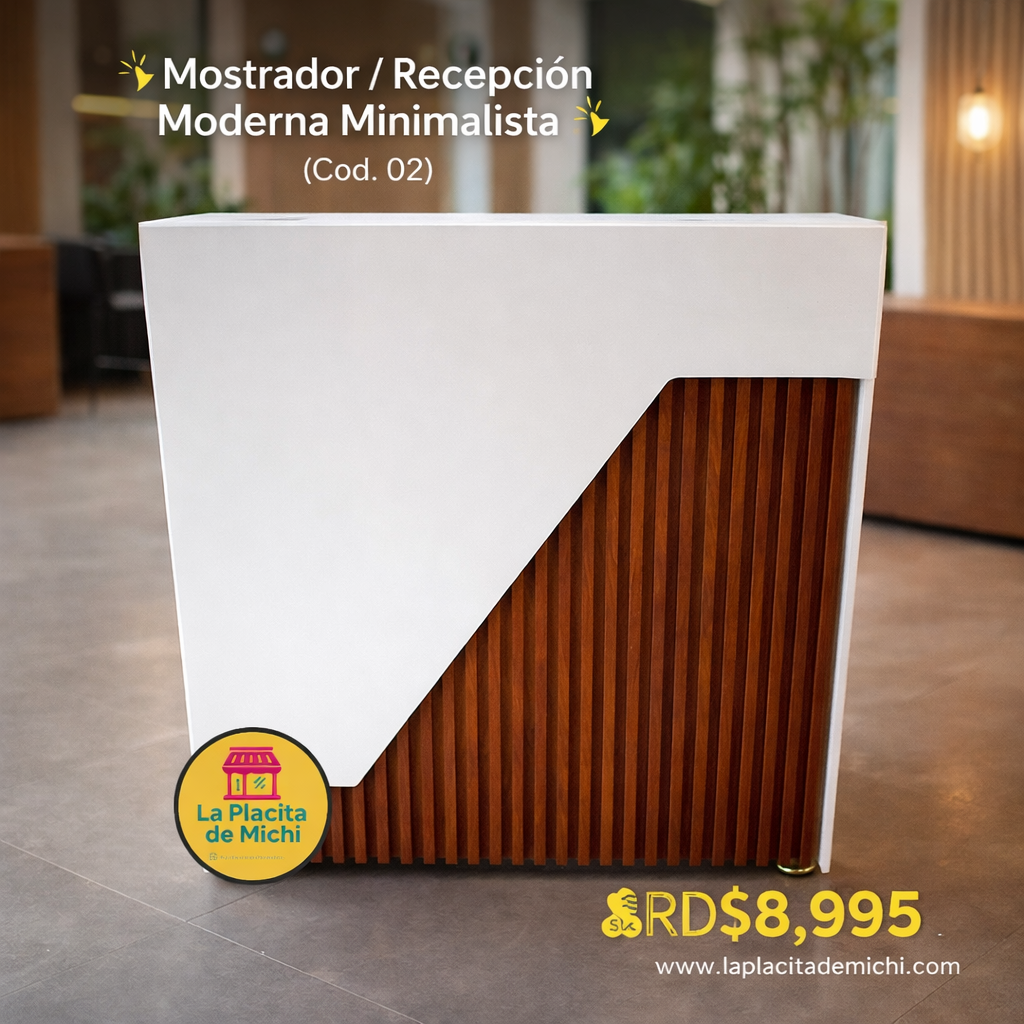 ✨ Mostrador / Recepción Moderna Minimalista ✨(Cod. 02)

💰RD$8,995