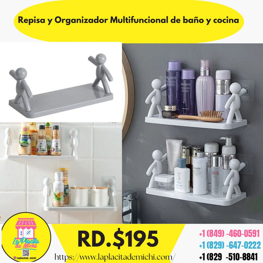 Repisa y Organizador Multifuncional de baño y cocina (Humanoides)