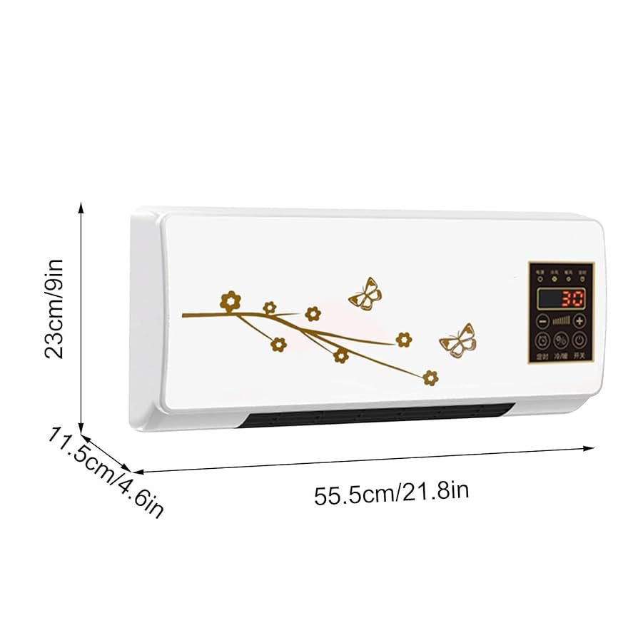 Aire Portátil de Pared 2 en 1 con Calefacción y Control Remoto (Cod.0115)