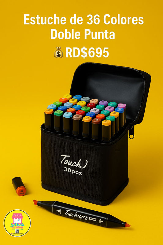 Estuche de (36 Colores Doble Punta)