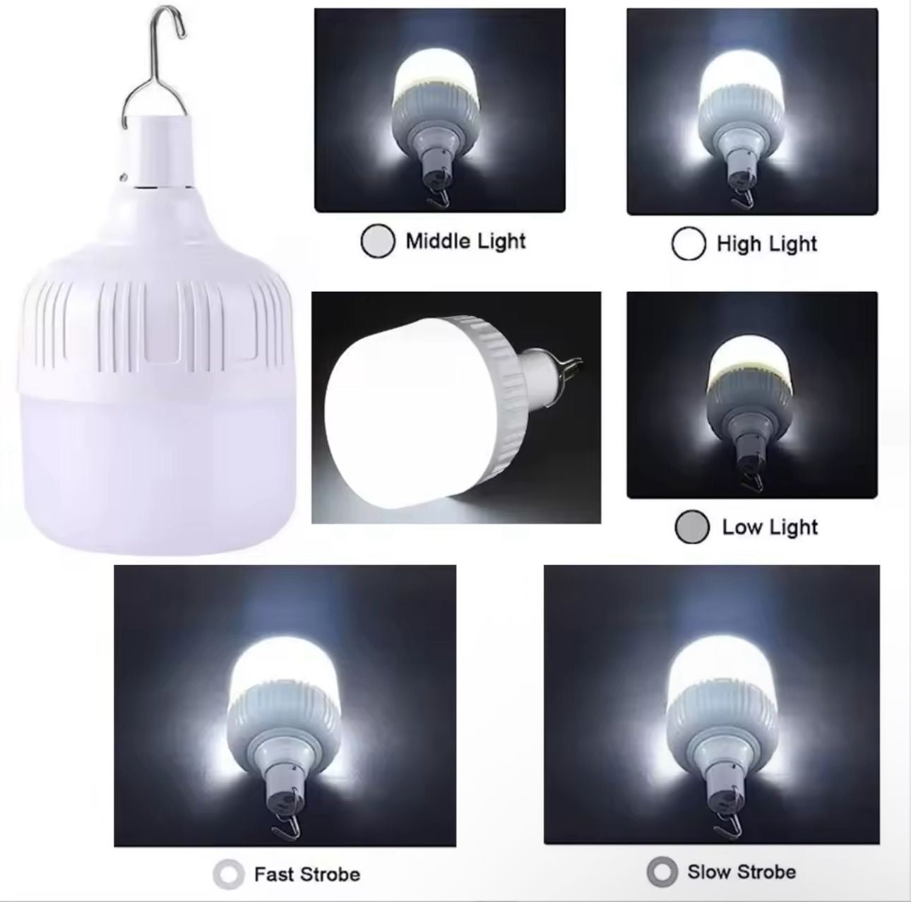 💡 Bombilla LED Recargable – ¡Luz en cualquier lugar! (Cod.033) (40w)