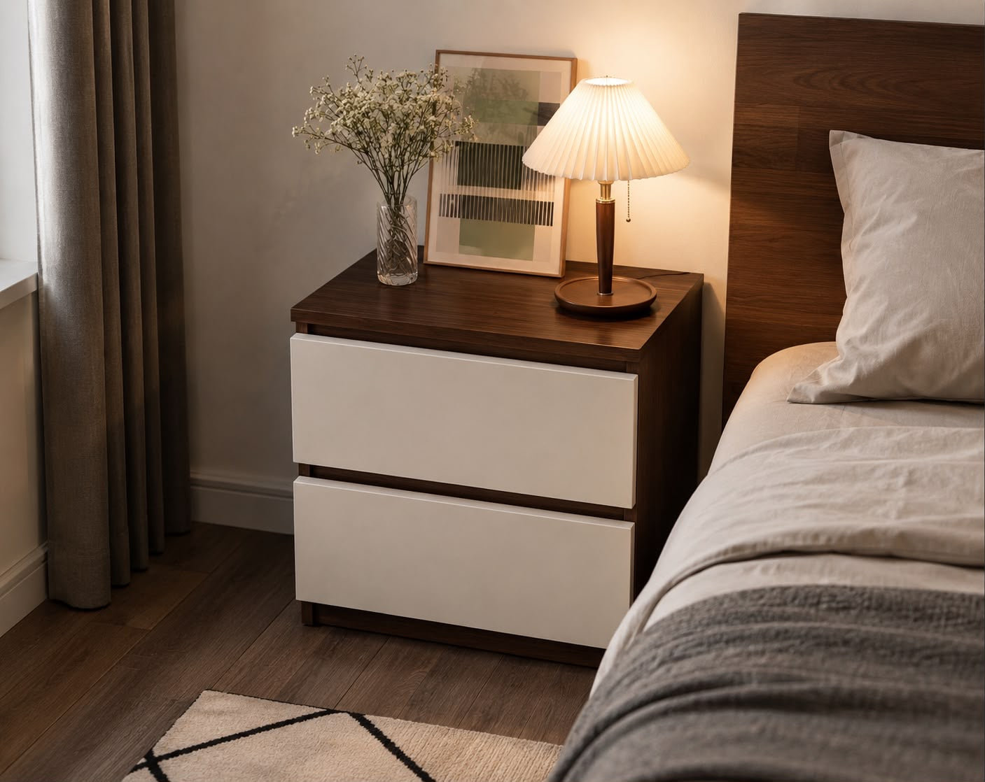🛏️✨ MESITA DE NOCHE MODERNA 2 GAVETAS – ELEGANCIA Y FUNCIONALIDAD EN TU HABITACIÓN ✨🛏️

🆔 Cod. 285204 MARRÓN 

💰 RD$1,995