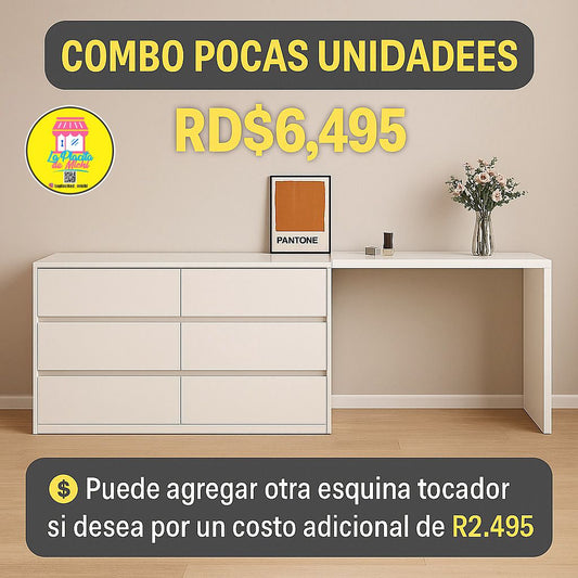 🪞✨ Estante con Tocador Multifuncional 🛋️💄 (Cod.29009-1)